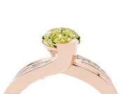 Marquise Graduated Bypass Engagement Ring Setting for a Fancy Yellow Lab-Grown Diamond | Rose Gold