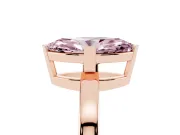 Marquise Tab Prong Solitaire Engagement Ring Setting for a Fancy Pink Lab-Grown Diamond | Rose Gold
