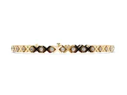 Round Lab-Grown Diamond XO Tennis Bracelet | Polished X Links | Yellow Gold