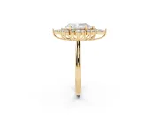Pear-Shaped Cluster Halo Engagement Ring Setting | Yellow Gold