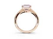 Princess Cut Tapered Solitaire Engagement Ring Setting for a Fancy Pink Lab-Grown Diamond | Rose Gold