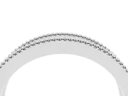 Round Diamond Twist Band Set in Silver with Milgrain Bezel Setting