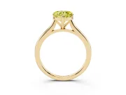 Heart-Shaped Cathedral Engagement Ring Setting for a Fancy Yellow Lab-Grown Diamond | Yellow Gold