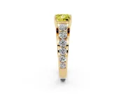 Princess Cut Engagement Ring Setting for a Fancy Yellow Lab-Grown Diamond | Yellow Gold - Design NV-24645