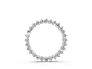 Round Lab-Grown Diamond Open Circle Pendant Necklace | Individual Prong Heads | White Gold