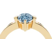 Marquise Tension Style Engagement Ring Setting for a Fancy Blue Lab-Grown Diamond | Yellow Gold