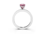 Radiant Cut Channel Set Engagement Ring Setting for a Fancy Pink Lab-Grown Diamond | White Gold