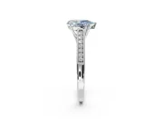 Pear-Shaped Engagement Ring Setting for a Fancy Blue Lab-Grown Diamond | White Gold - Design NV-24597