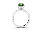 Princess Cut Engagement Ring Setting for a Fancy Green Lab-Grown Diamond | Hidden Halo | Platinum