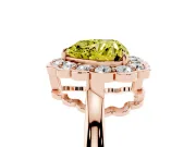 Heart-Shaped Halo Engagement Ring Setting for a Fancy Yellow Lab-Grown Diamond | Rose Gold - Design NV-24719