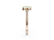 Princess Cut Vintage Cathedral Engagement Ring Setting for a Fancy Yellow Lab-Grown Diamond | Carved Band | Rose Gold