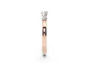 Five-Stone Round Diamond Prong-Set Half Eternity Band Set in Rose gold