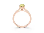Marquise Pave Solitaire Engagement Ring Setting for a Fancy Yellow Lab-Grown Diamond | Sweeping Shoulders | Rose Gold