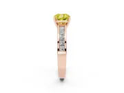 Cushion Cut Channel Engagement Ring Setting for a Fancy Yellow Lab-Grown Diamond | Rose Gold