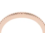 Milgrain Twist Contour Wedding Band Set in Rose gold