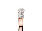 Five-Stone Round Diamond Prong-Set Half Eternity Band Set in Rose gold