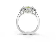 Marquise Halo Engagement Ring Setting for a Fancy Yellow Lab-Grown Diamond | Graduated Channel Band | Platinum
