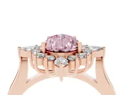 Pear-Shaped Engagement Ring Setting for a Fancy Pink Lab-Grown Diamond | Rose Gold - Design NV-24790