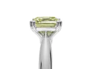 Princess Cut Tapered Solitaire Engagement Ring Setting for a Fancy Yellow Lab-Grown Diamond | Sterling Silver