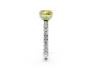 Princess Cut Engagement Ring Setting for a Fancy Yellow Lab-Grown Diamond | Sterling Silver - Design NV-24510