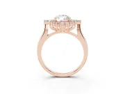 Pear-Shaped Cluster Halo Engagement Ring Setting | Rose Gold