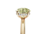 Round Hidden Halo Ring Setting for a Fancy Yellow Lab-Grown Diamond | Yellow Gold