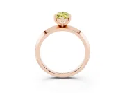Marquise Knife-Edge Engagement Ring Setting for a Fancy Yellow Lab-Grown Diamond | Rose Gold