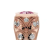 Round Vintage Bezel Engagement Ring Setting for a Fancy Pink Lab-Grown Diamond | Rose Gold