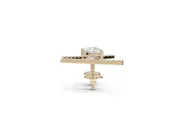 Pear-Shaped Lab-Grown Diamond Bar Stud Earrings | Micro Pavé Line | Yellow Gold