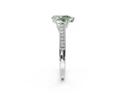 Pear-Shaped Engagement Ring Setting for a Fancy Green Lab-Grown Diamond | White Gold - Design NV-24597
