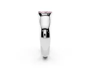 Radiant Cut Half Bezel Solitaire Engagement Ring Setting for a Fancy Pink Lab-Grown Diamond | Wide Band | Platinum