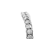 Round Lab-Grown Diamond Pavé Contour Wedding Band | Shared Prongs | White Gold