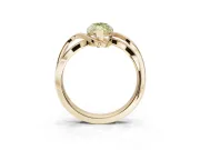 Marquise Bypass Solitaire Engagement Ring Setting for a Fancy Yellow Lab-Grown Diamond | Pavé Strands | Yellow Gold
