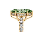Marquise Engagement Ring Setting for a Fancy Green Lab-Grown Diamond | Yellow Gold - Design NV-24649