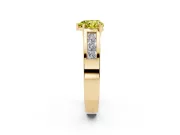 Heart-Shaped Channel-Set Engagement Ring Setting for a Fancy Yellow Lab-Grown Diamond | Yellow Gold