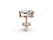 Round Lab-Grown Diamond Solitaire Basket Stud Earrings | Open Gallery | Rose Gold