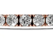 Round Lab-Grown Diamond Large-Stone Tennis Bracelet | Square-Sided Settings | Rose Gold