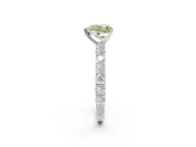 Heart-Shaped Shared Prong Engagement Ring Setting for a Fancy Yellow Lab-Grown Diamond | Platinum