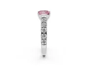 Princess Cut Engagement Ring Setting for a Fancy Pink Lab-Grown Diamond | Platinum - Design NV-24643