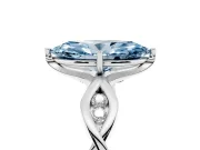 Marquise Twisted Infinity Engagement Ring Setting for a Fancy Blue Lab-Grown Diamond | Platinum