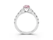 Pear-Shaped Engagement Ring Setting for a Fancy Pink Lab-Grown Diamond | Sterling Silver - Design NV-24643