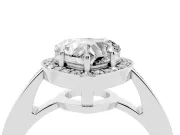 Heart Cut Diamond Halo Pavé Engagement Ring Set in Platinum with Bezel Setting