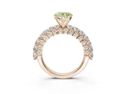 Heart-Shaped Shared Prong Engagement Ring Setting for a Fancy Yellow Lab-Grown Diamond | Rose Gold