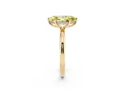 Marquise Hidden Halo Ring Setting for a Fancy Yellow Lab-Grown Diamond | Yellow Gold