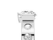 Heart-Shaped Tension Style Engagement Ring Setting | Flush Set Accents | Sterling Silver