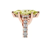 Marquise Hidden Halo Pave Engagement Ring Setting for a Fancy Yellow Lab-Grown Diamond | Claw Prongs | Rose Gold