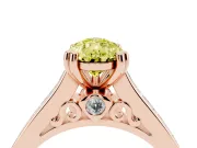 Pear-Shaped Channel Engagement Ring Setting for a Fancy Yellow Lab-Grown Diamond | Rose Gold - Design NV-24671