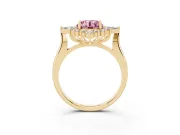 Round Engagement Ring Setting for a Fancy Pink Lab-Grown Diamond | Yellow Gold - Design NV-24790