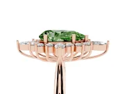 Pear-Shaped Engagement Ring Setting for a Fancy Green Lab-Grown Diamond | Rose Gold - Design NV-24790