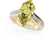 Marquise Channel Engagement Ring Setting for a Fancy Yellow Lab-Grown Diamond | Yellow Gold - Design NV-24671